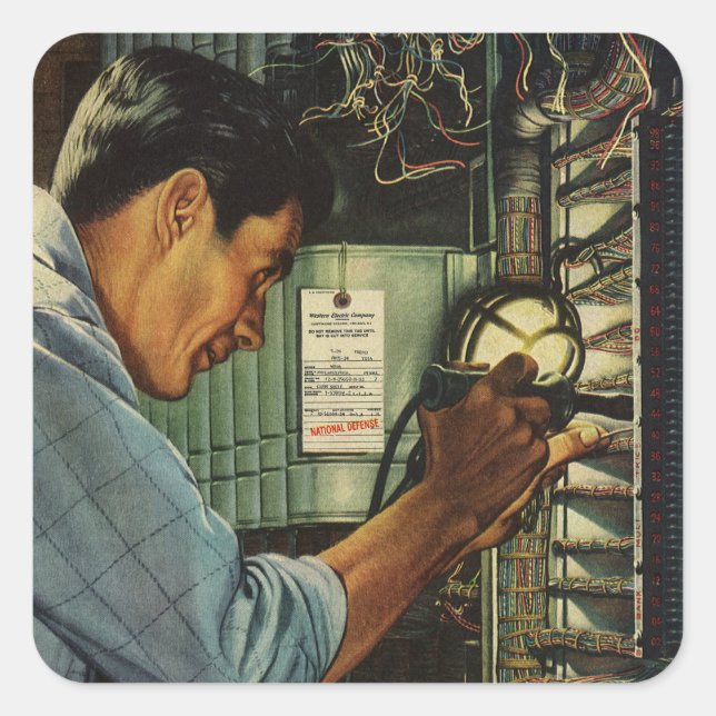 Pegatina Cuadrada Panel Breaker del circuito de electrodomésticos de (Anverso)