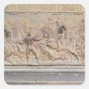 Pegatina Cuadrada Panel de ayuda de Bas