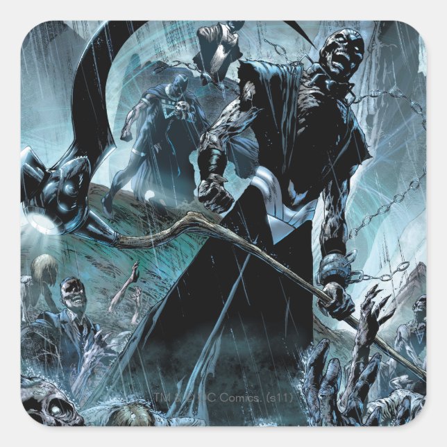 Pegatina Cuadrada Panel del Cuerpo de Linternas Negras (Anverso)