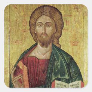 Pegatina Cuadrada Pantocrador de Cristo, 1607