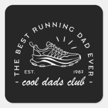 Papá corre corriendo el club de corredores haciend