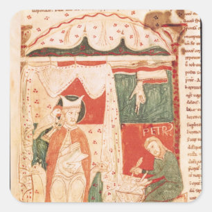 Pegatina Cuadrada Papa Gregory I el grande