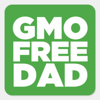 PEGATINA CUADRADA PAPÁ LIBRE DE OMG (VERDE)