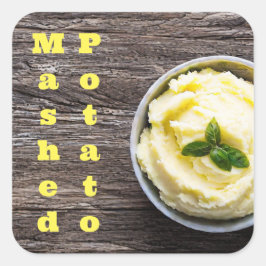 Pegatina Cuadrada Papa machacada