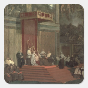 Pegatina Cuadrada Papa Pío VII (Luigi Barnaba Chiaramonti) (1742-18