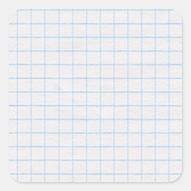 Pegatina Cuadrada Papel gráfico (Anverso)