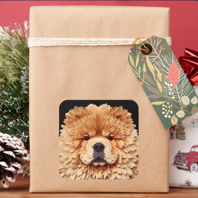 Pegatina Cuadrada PAPIER MIRAGE Red Chow (Subido por el creador)