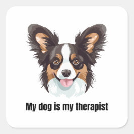 Pegatina Cuadrada Papillon