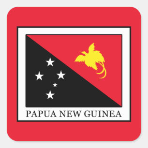 Pegatina Cuadrada Papúa Nueva Guinea