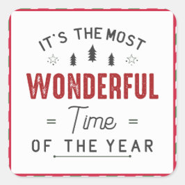 Pegatina Cuadrada Paquete de regalo