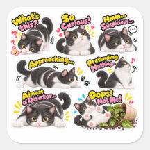 Paquete de Stickers de Gato Esmoquin Divertido