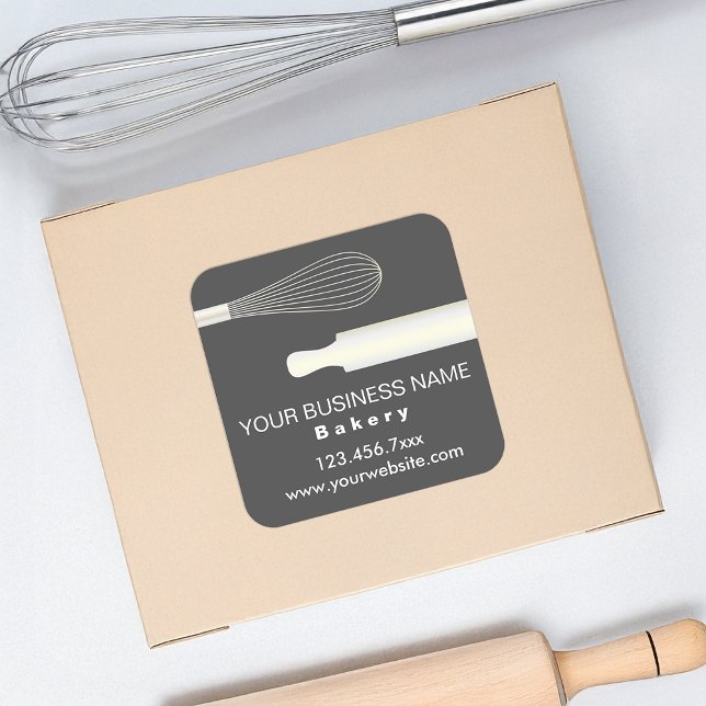 Pegatina Cuadrada Paquetes de pastelería moderna y sencilla (Subido por el creador)