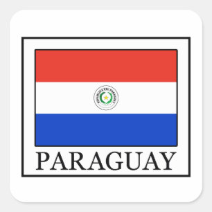 Pegatina Cuadrada Paraguay