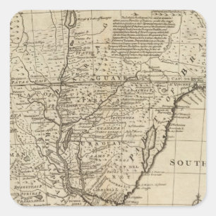 Pegatina Cuadrada Paraguay