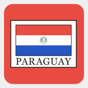 Pegatina Cuadrada Paraguay