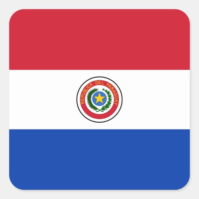 PEGATINA CUADRADA PARAGUAY (Anverso)