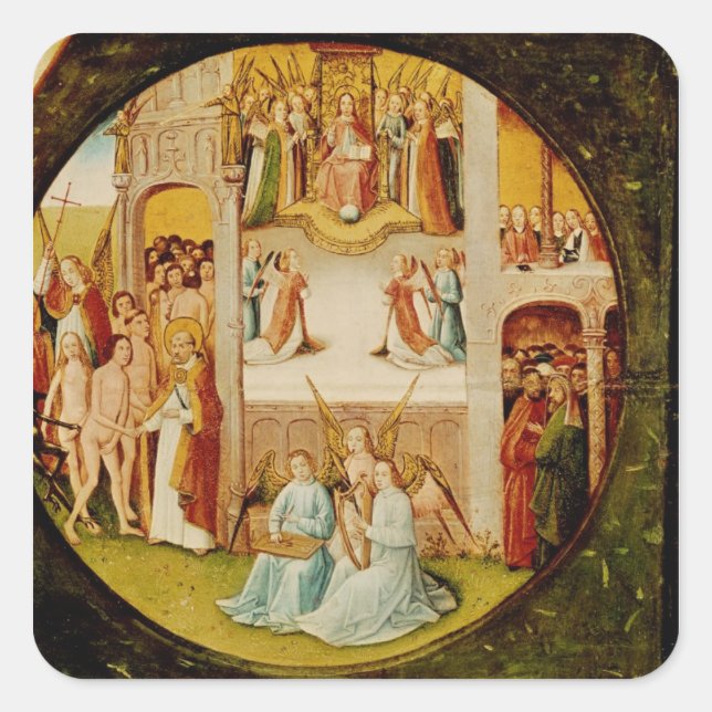 Pegatina Cuadrada Paraíso (Anverso)