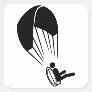 Pegatina Cuadrada Paramotoring