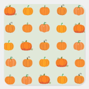 Pegatina Cuadrada Parche de Calabazas