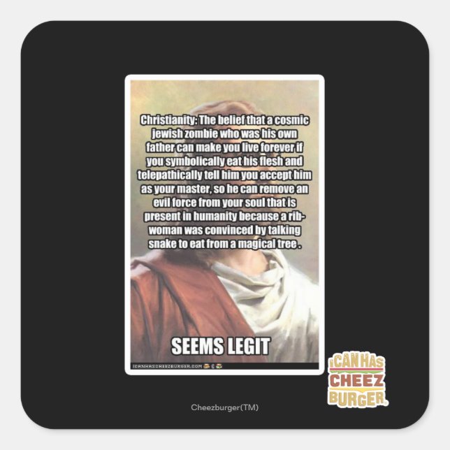 Pegatina Cuadrada Parece el legit (Anverso)