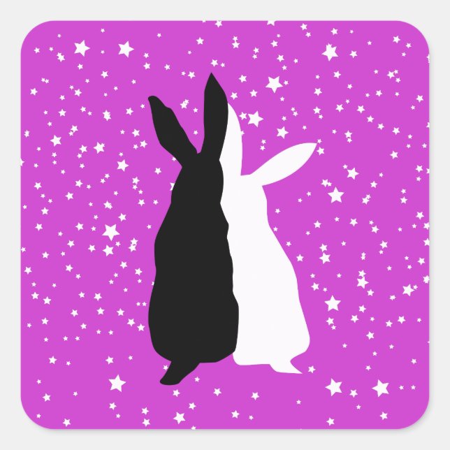 Pegatina Cuadrada Pareja feliz (Anverso)