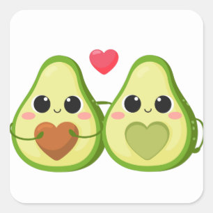 Pegatina Cuadrada Pareja Perfecta 