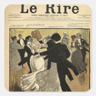 Pegatina Cuadrada Parejas bailarinas