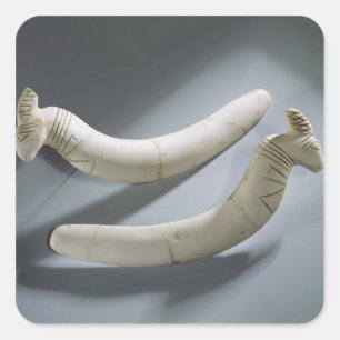 Pegatina Cuadrada Pares de castañuelas, período de Thinite