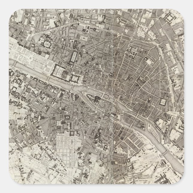 Pegatina Cuadrada París (Anverso)
