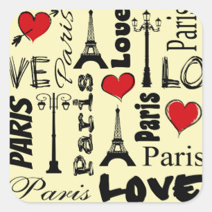 Pegatina Cuadrada París