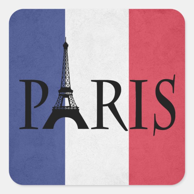 Pegatina Cuadrada París (Anverso)