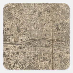 Pegatina Cuadrada París Francia