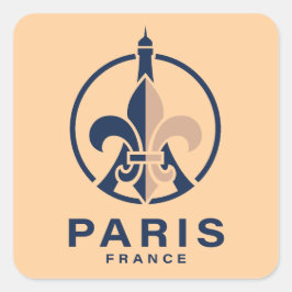 Pegatina Cuadrada París Francia Europa