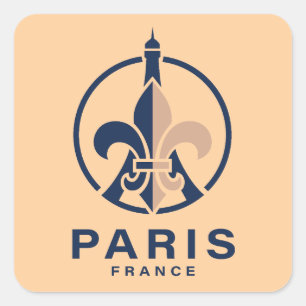 Pegatina Cuadrada París Francia Europa