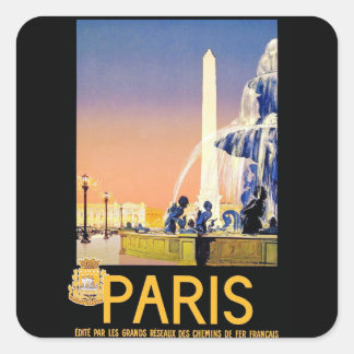 Pegatina Cuadrada París ~ Plaza del Concorde