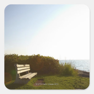 Pegatina Cuadrada Park Bench