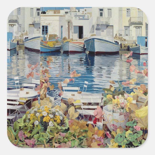 Pegatina Cuadrada Paros de 1985 (Anverso)