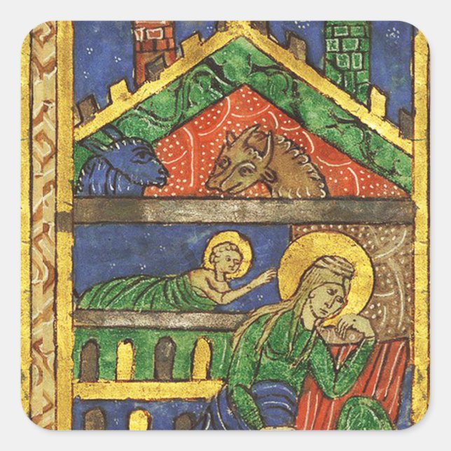 PEGATINA CUADRADA PARQUE DE NAVIDADES DE NATIVIDAD ANTIGUA (Anverso)