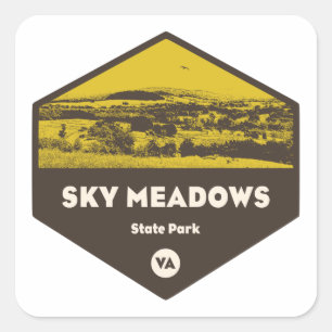 Pegatina Cuadrada Parque Estatal Sky Meadows, Virginia