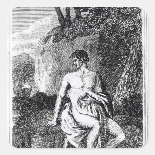 Pegatina Cuadrada Parque Mungo en África (Anverso)