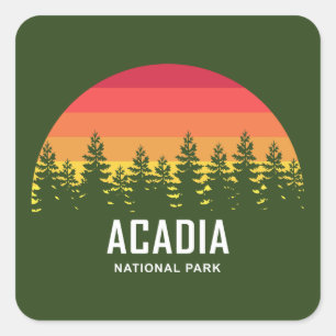 Pegatina Cuadrada Parque nacional Acadia