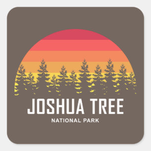Pegatina Cuadrada Parque nacional Árbol de Joshua