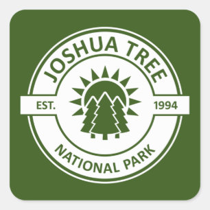 Pegatina Cuadrada Parque nacional Árbol de Joshua