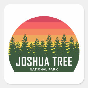 Pegatina Cuadrada Parque nacional Árbol de Joshua