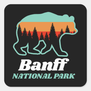 Pegatina Cuadrada Parque nacional Banff