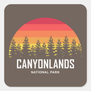 Pegatina Cuadrada Parque nacional Canyonlands