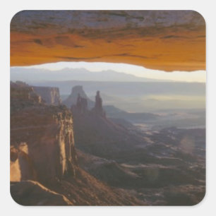 Pegatina Cuadrada PARQUE NACIONAL CANYONLANDS, UTAH. EE. UU. Vista