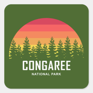 Pegatina Cuadrada Parque nacional Congaree