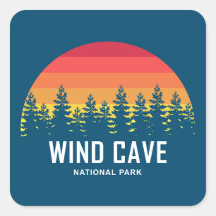 Pegatina Cuadrada Parque nacional de la Cueva del Viento