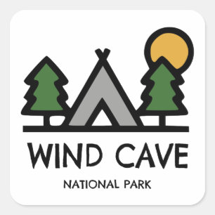 Pegatina Cuadrada Parque nacional de la Cueva del Viento